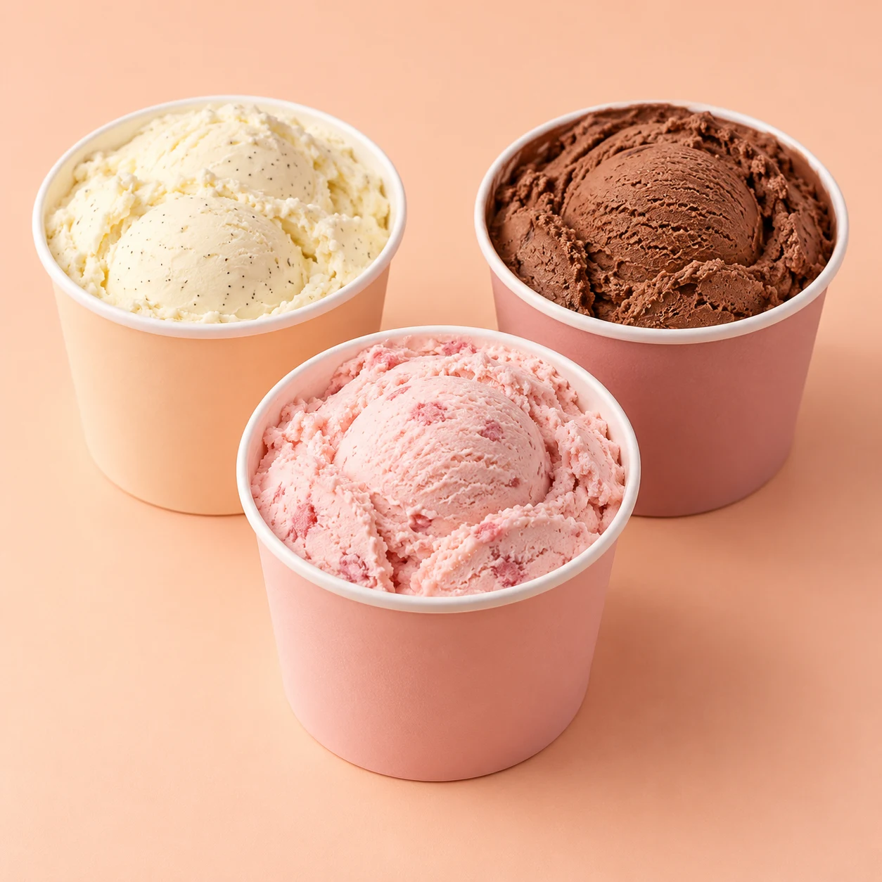 Classic ice cream trio